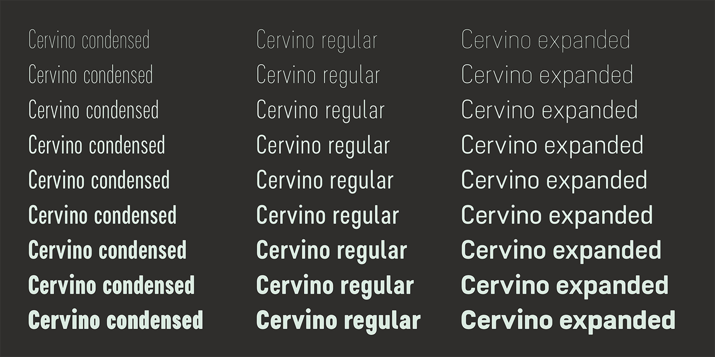 Beispiel einer Cervino-Schriftart #5